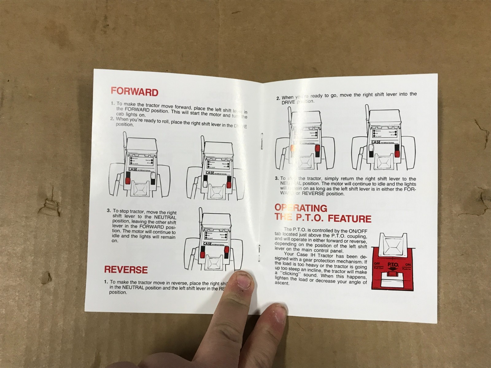 Vintage ERTL Battery Operated Tractor – Operating Instructions Booklet