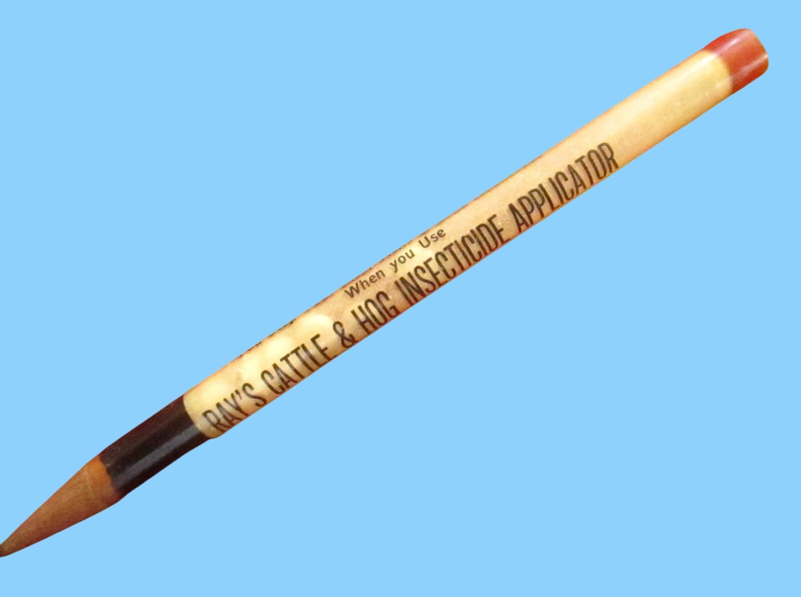 Vtg 40s COLORADO SPRINGS RAYS CATTLE INSECTICIDE Agriculture Advertising Pencil