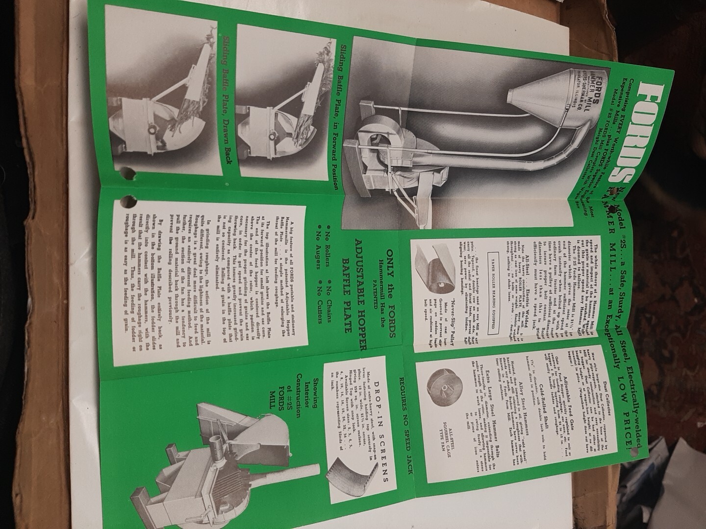 c.1940s Myers-Sherman Co Fords Hammer Mill Brochure Vintage
