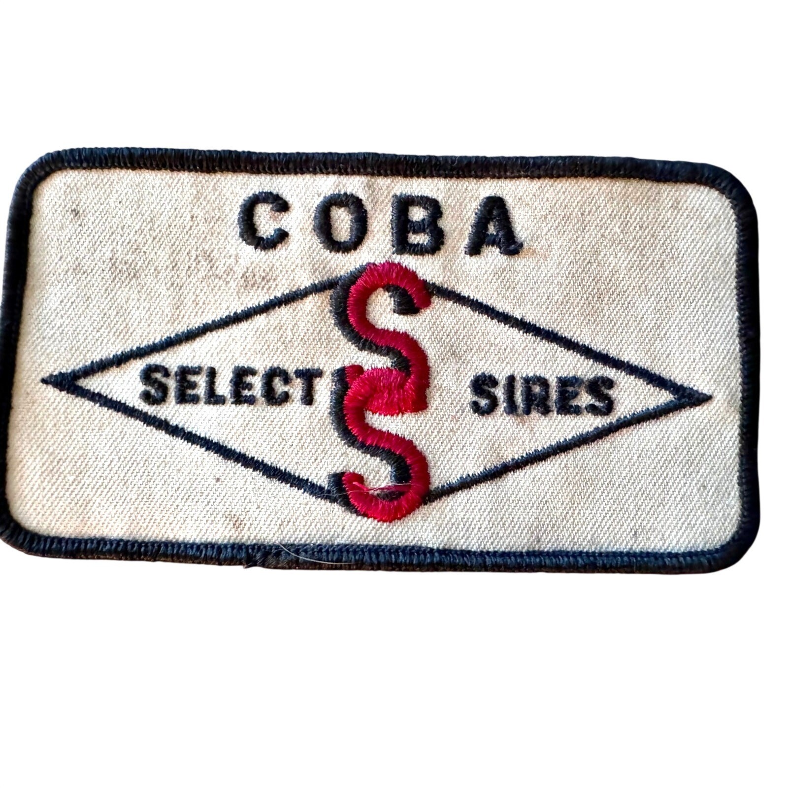 Vintage COBA Select Sires Embroidered Workwear Uniform Patch 5 x 2.75