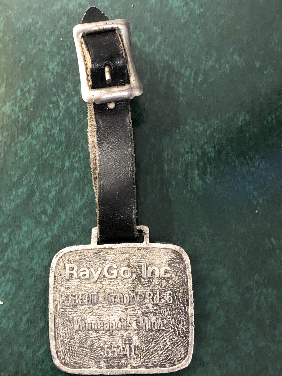 RAYGO INC ADVERTISING WATCH FOB ROAD ROLLER EQUIPMENT MINNEAPOLIS MINNESOTA