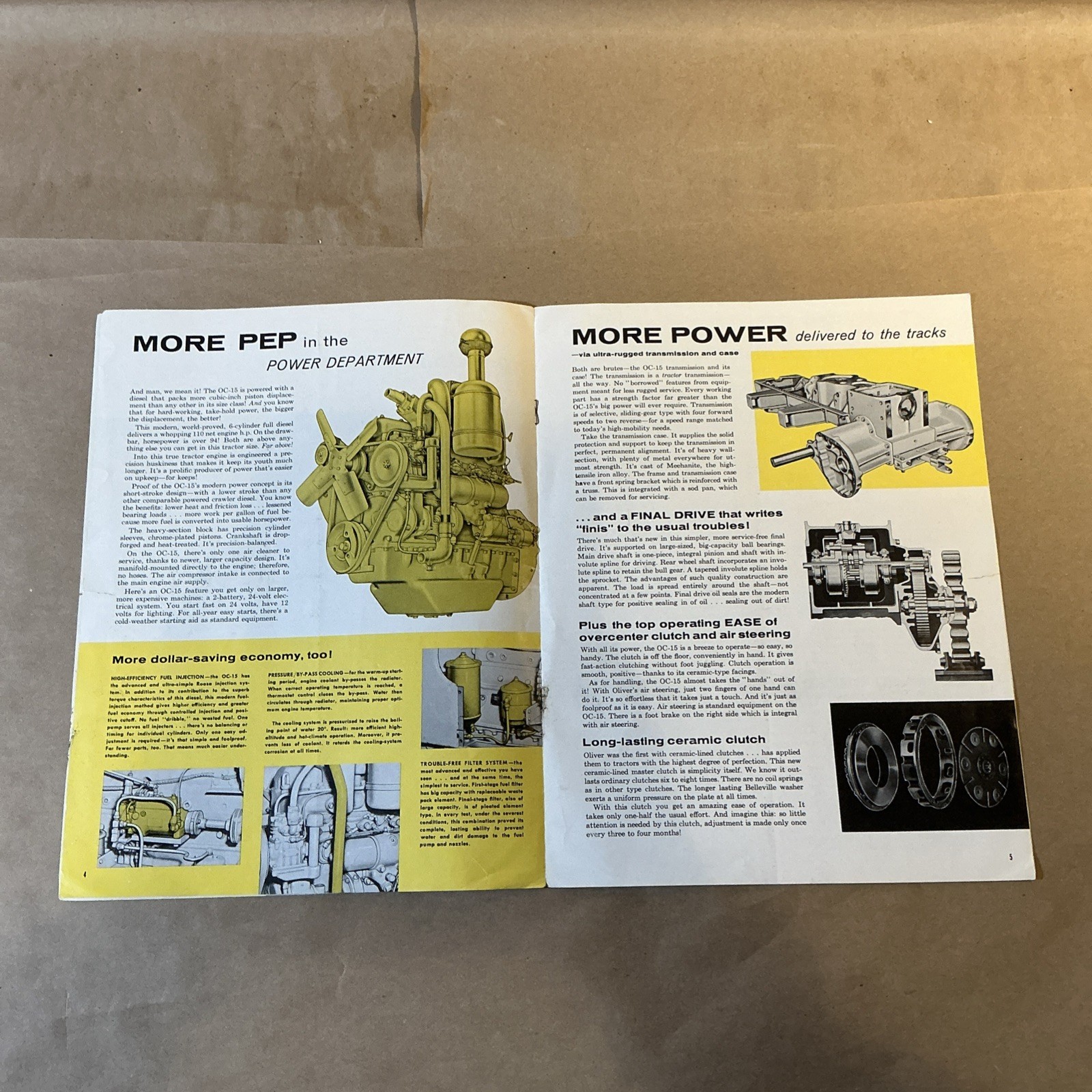 Vintage Original Oliver OC15 Tractor Brochure Oliver Corporation As Is INV-P0042
