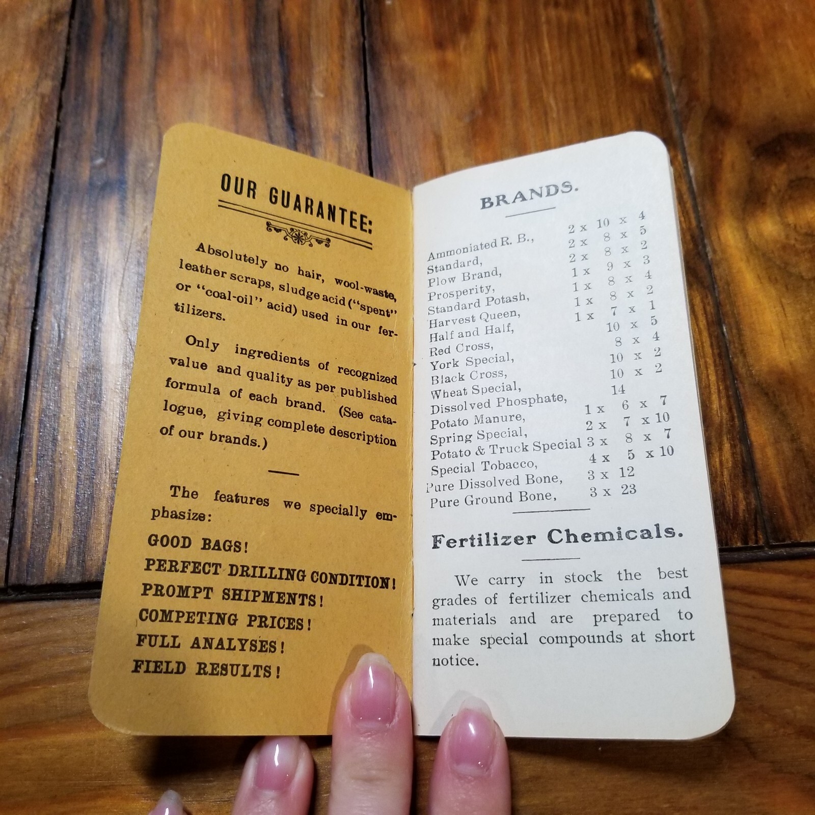 Vtg 1912 Dempwolf&rsquo;s Fertilizers Pocket Notebook York Chemical Works York, Pa CBN