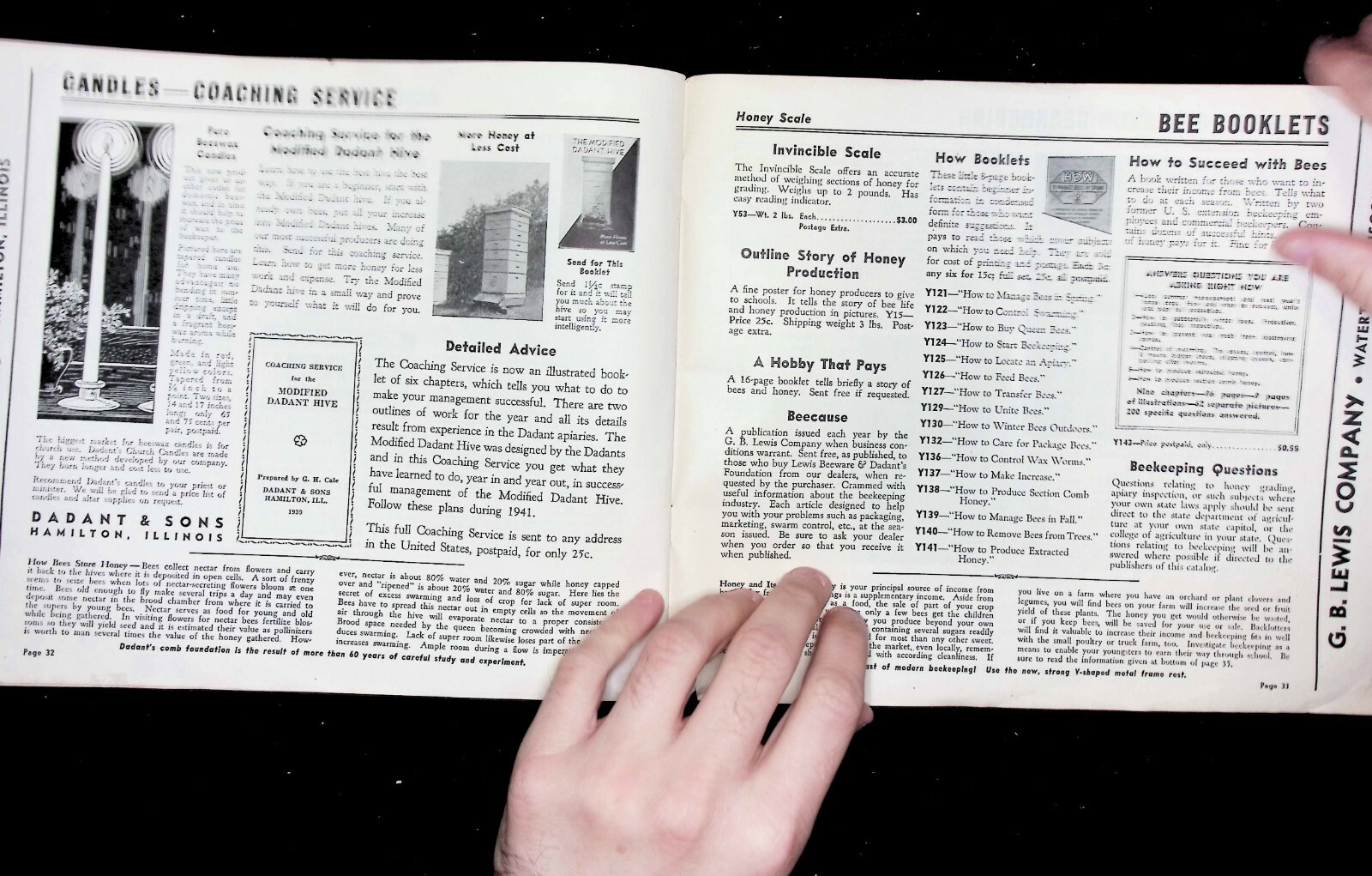 Lewis Beeware Dadant Foundation Beekeepers Suppliers Vintage Catalog 1941