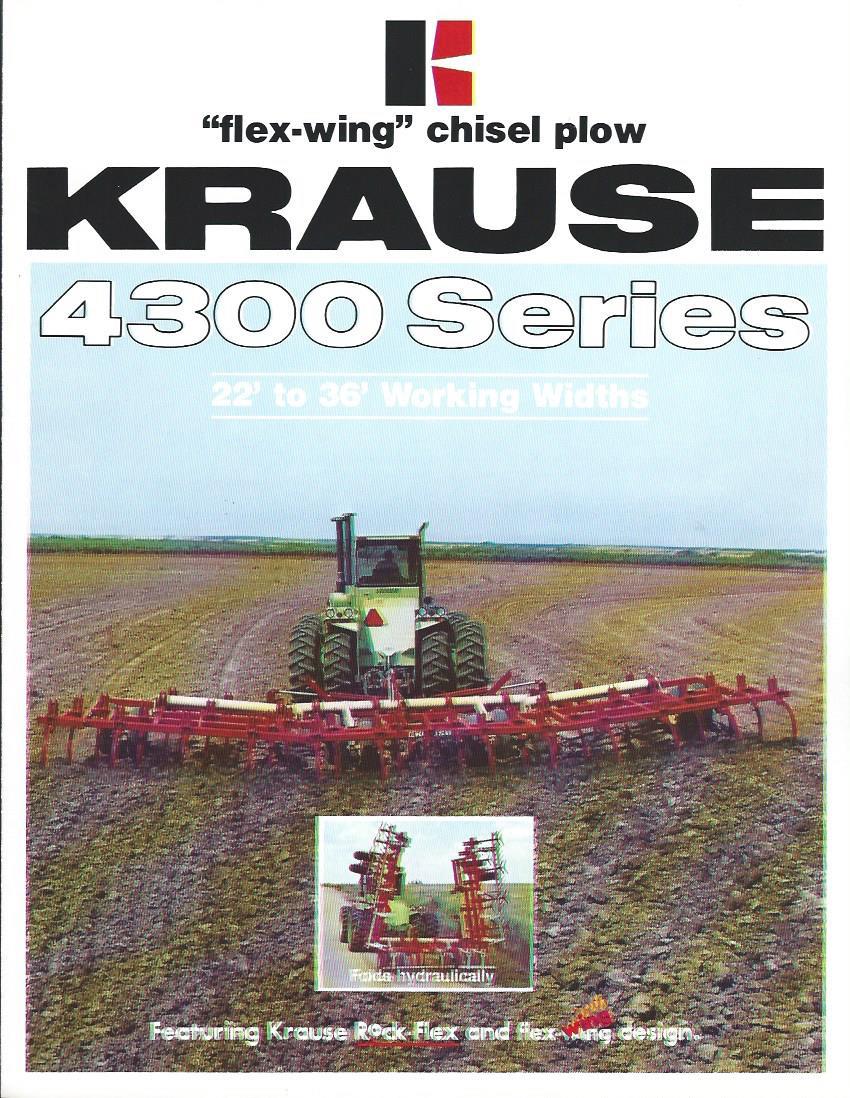 Farm Implement Brochure – Krause – 4300 – Flex-wing Chisel Plow – c1980 (F3946)