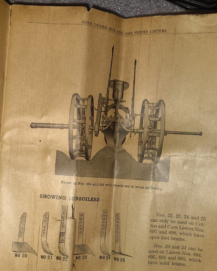 John Deere 1920s 1930s Series Lister Operator & Parts Manual
