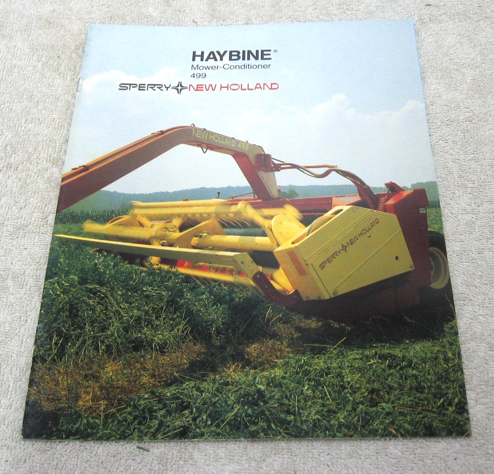 VINTAGE 1984 NEW HOLLAND TRACTOR HAYBINE CONDITIONER BROCHURE 499