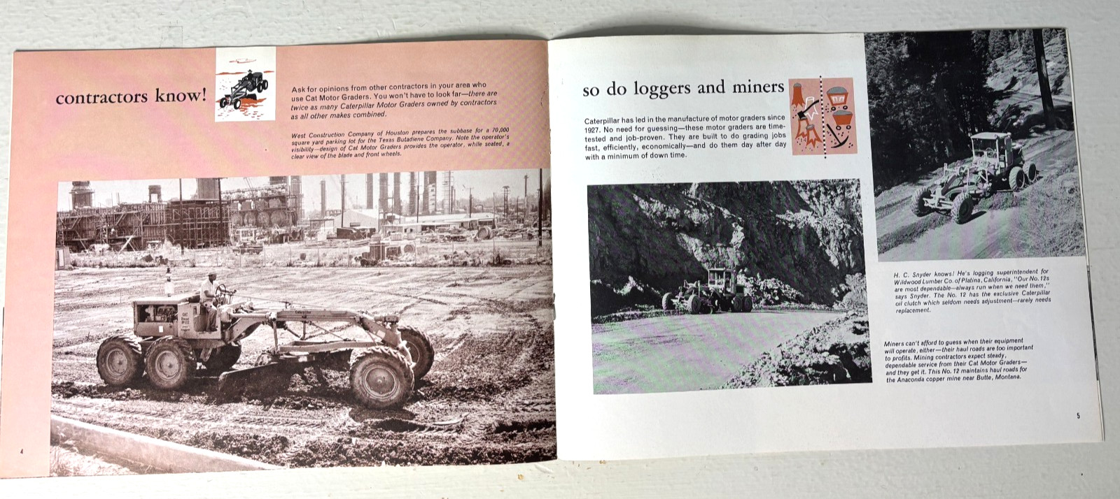 Caterpillar CAT 112 Motor Grader Brochure 1958 Can You Afford to Guess? 7 Pg VTG