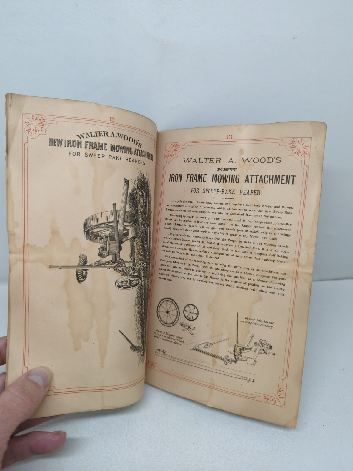 1878 Walter A. Wood Harvesting Machine Mower Reaper Catalog Brochure 25th Annual