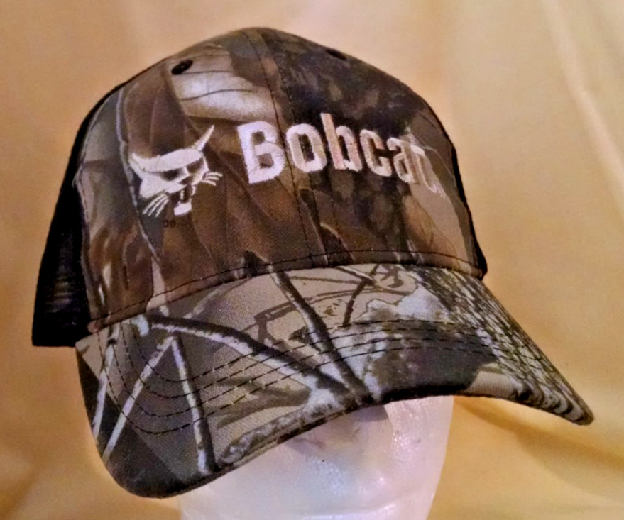 Bobcat Hat Baseball Ball Cap New Camouflage Camo Mesh Adj RealTree Hardwoods