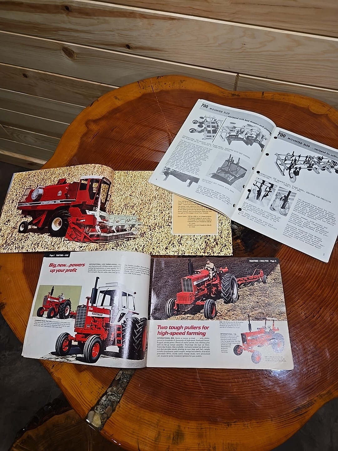 Lot (3) Vintage International Farm Equipment Brochures Tractors Combine Planter