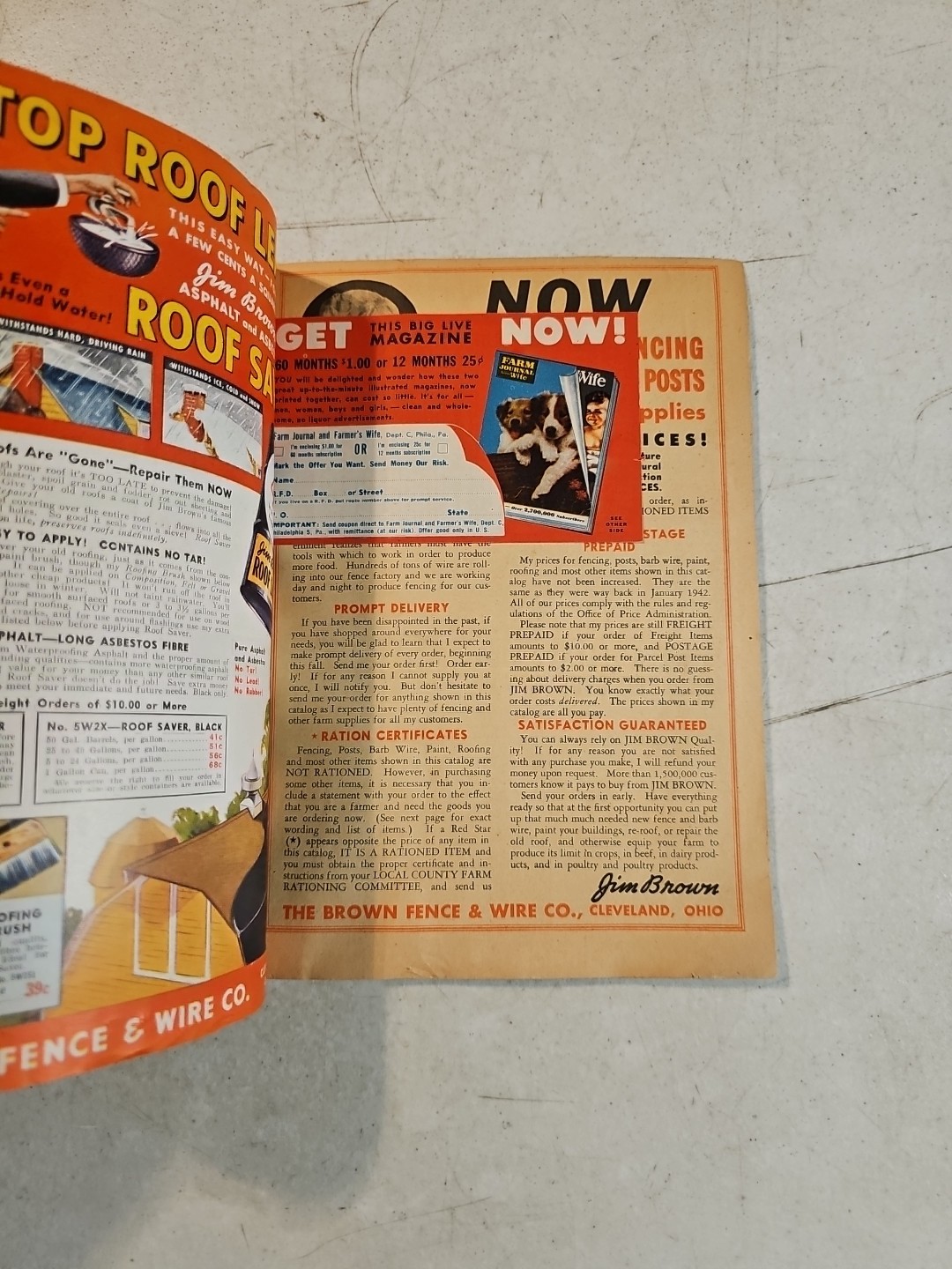 Jim Brown’s 1943 Fall & Winter Catalog. The Brown Fence & Wire Co.