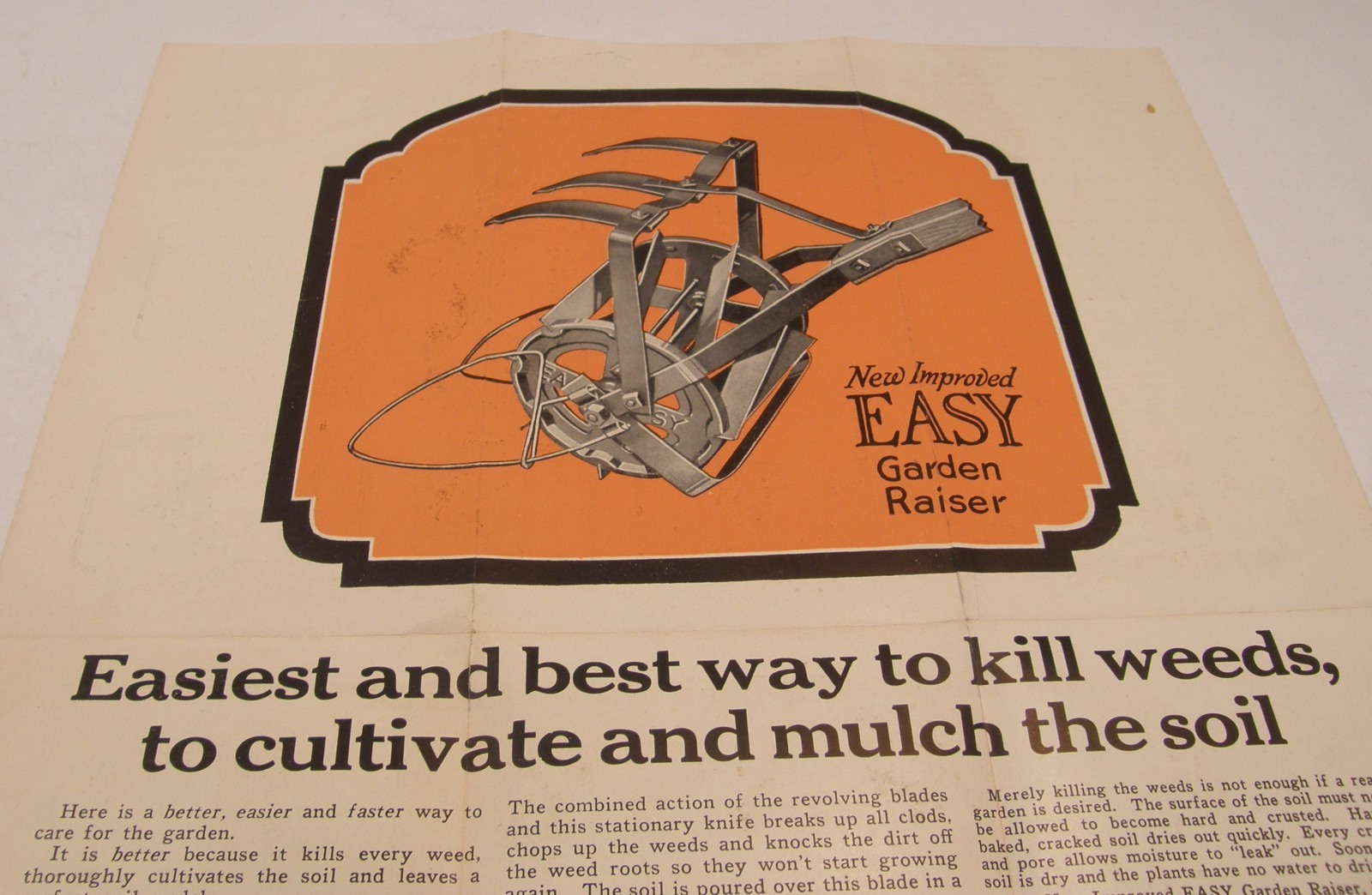 VINTAGE 30&rsquo;s ADVERTISING BROCHURE EASY MFG CO GARDEN CULTIVATOR LINCOLN NE