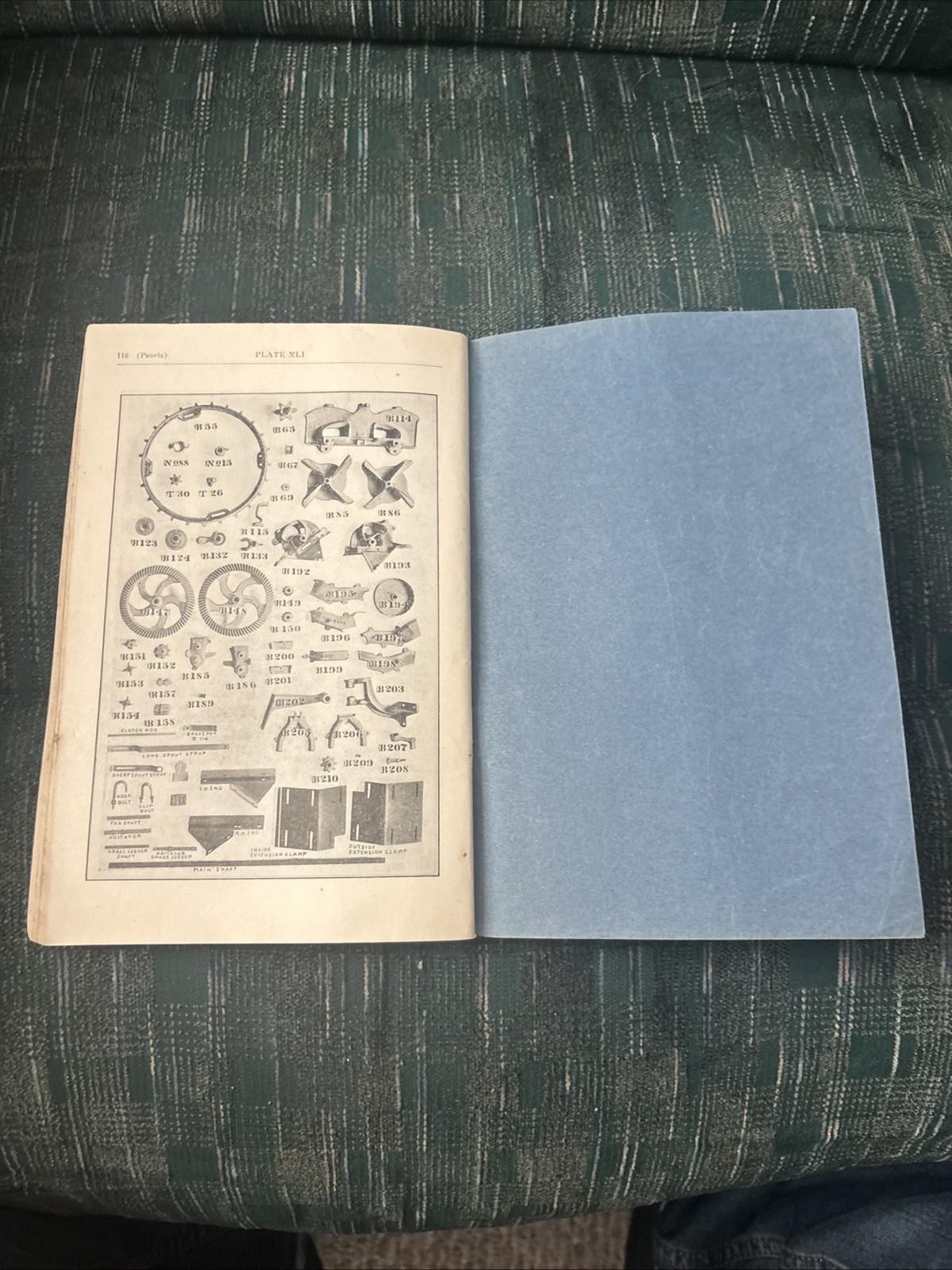 Vintage 1943 PEORIA Drill Seeder Co Farm Price List REPAIR CATALOG Illustrated