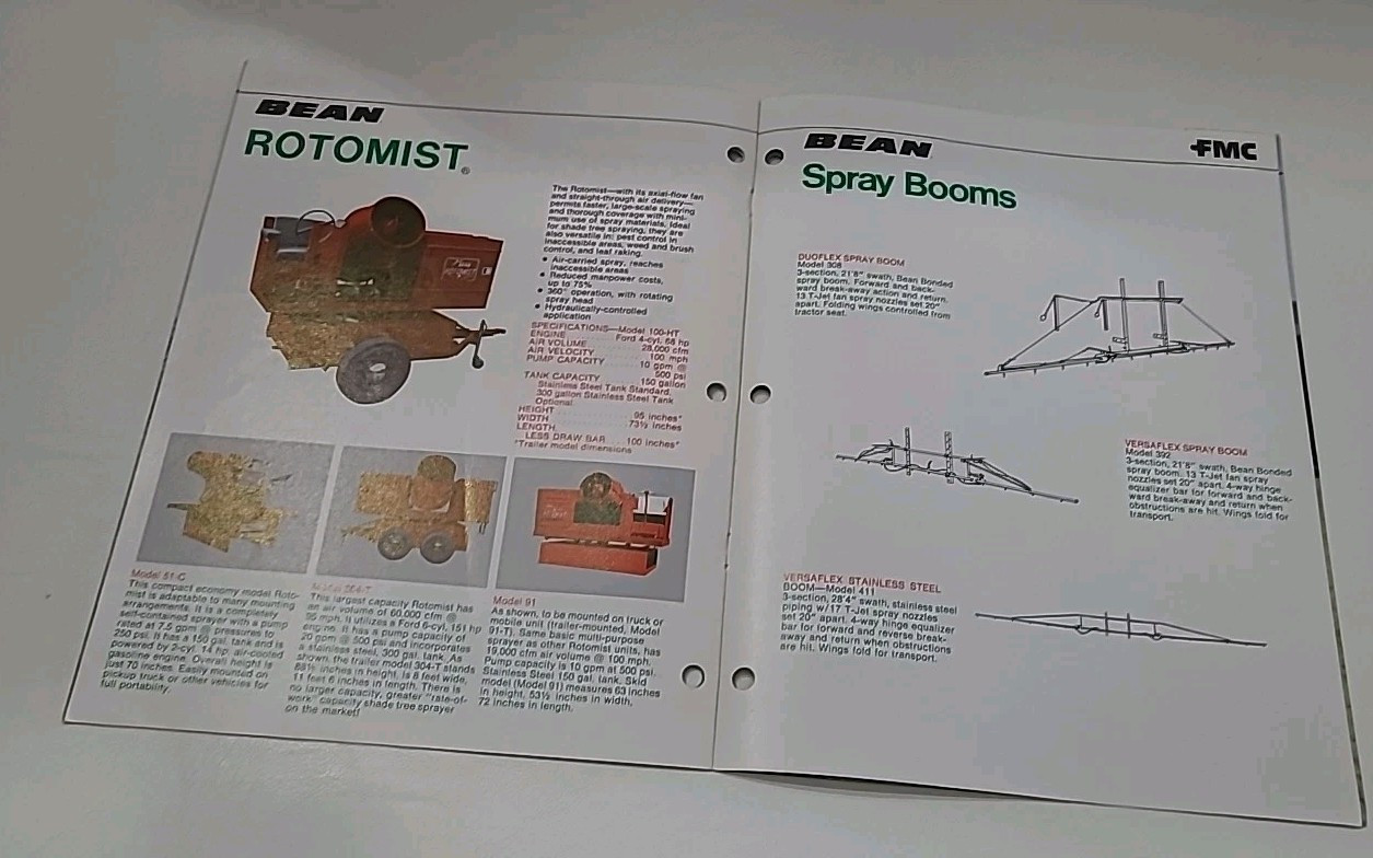 Vintage John Bean Turf Spraying Equipment FMC Brochure Pamphlet Booklet Old Read