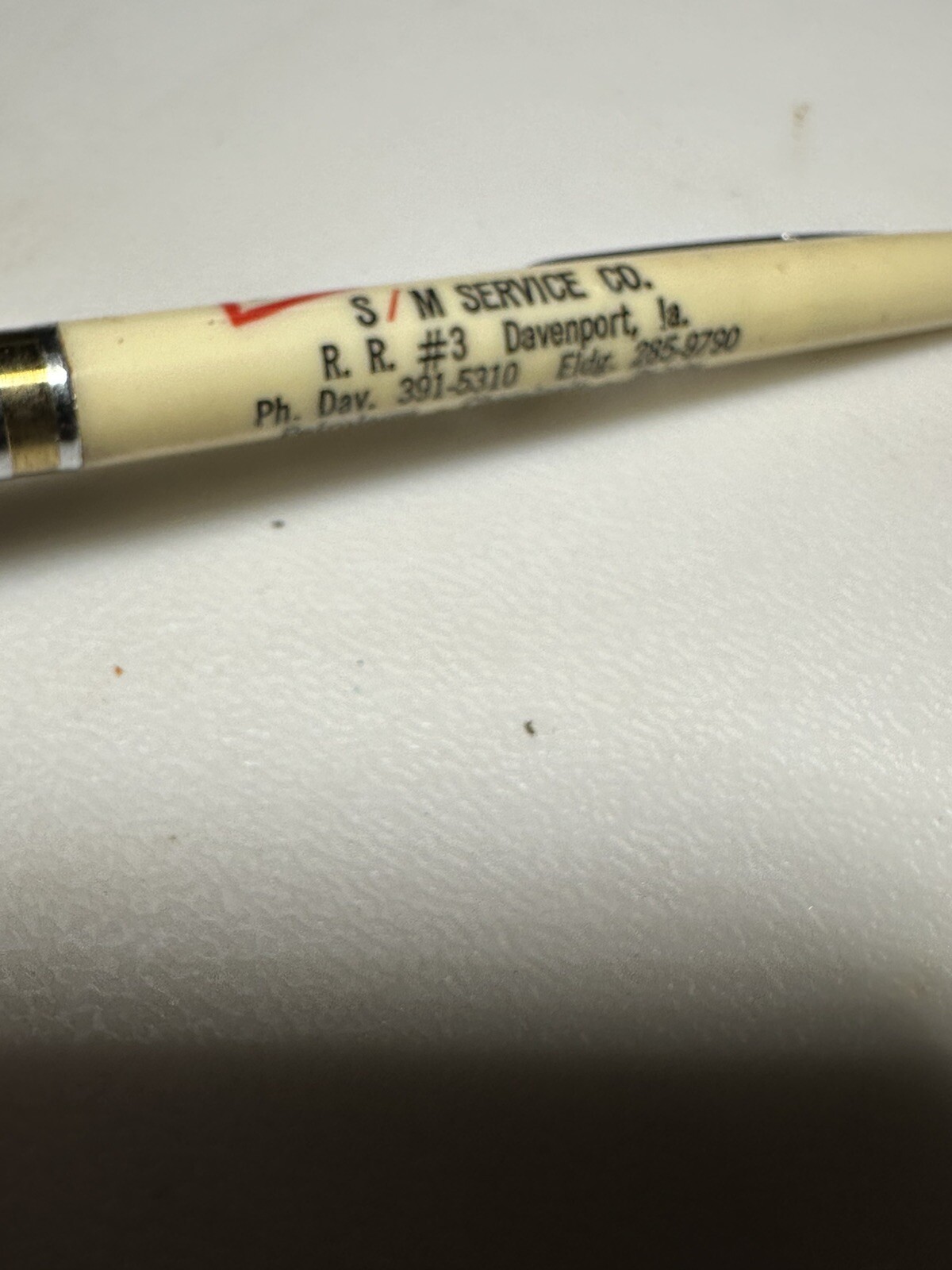 Vintage Davenport Iowa SM Service Company FS Seeds Farming Ag Advertising IA Pen