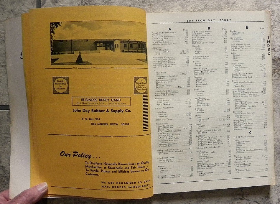 1966 John Day Company, Farm Supplies, Machinery, Des Moines,Iowa Dealers Catalog