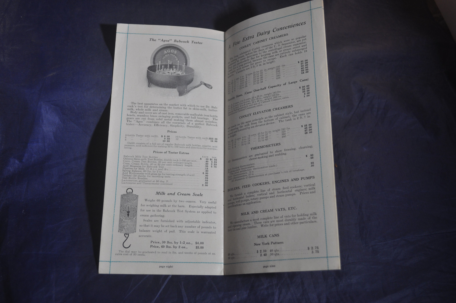 Ca 1910 Necessities Modern Dairy – Vermont Farm Machine Catalog *TWO DOG POWER*