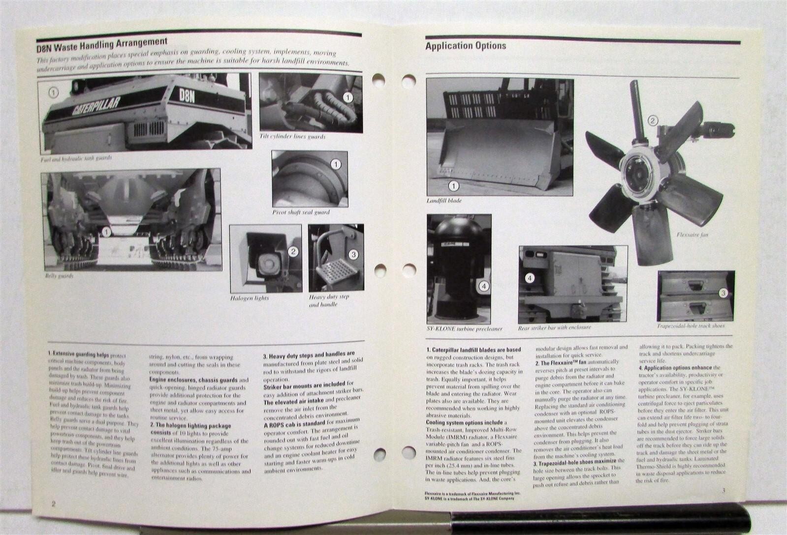 1995 Caterpillar D8N Waste Disposal Construction Spec Construction Sale Folder