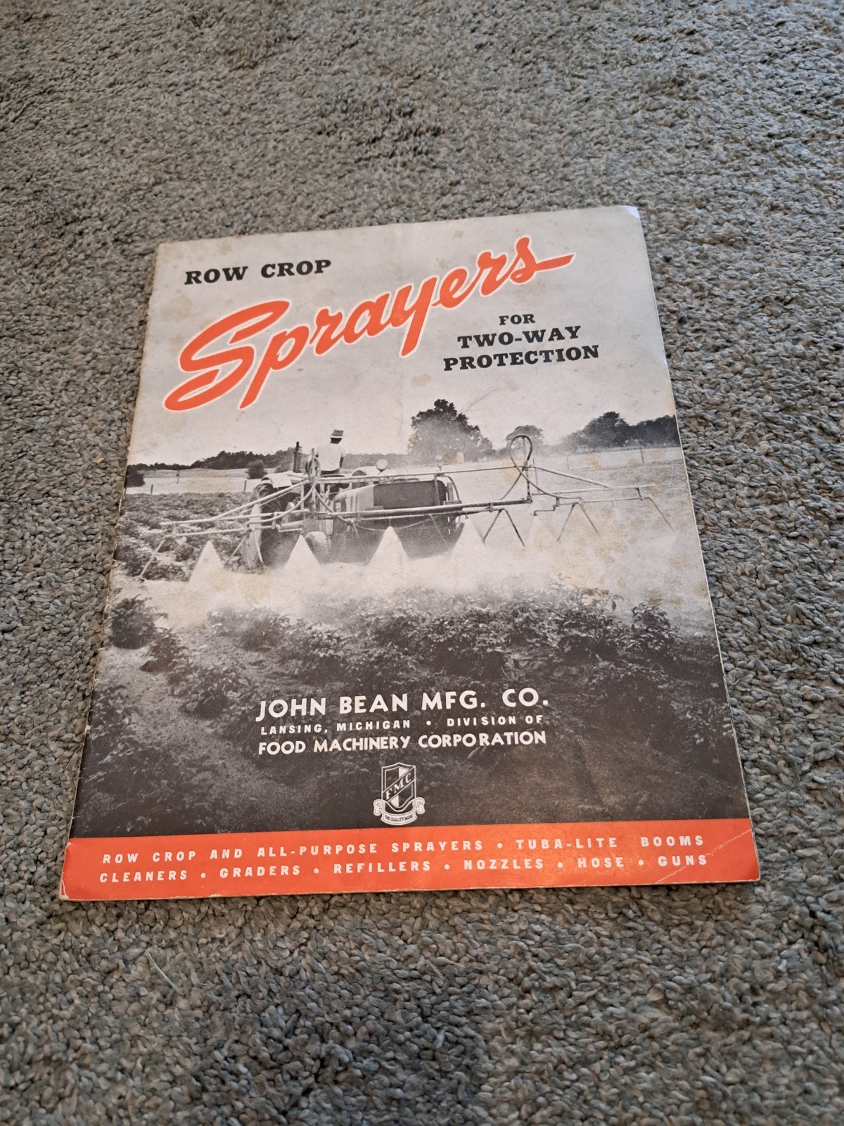 John Bean Mfg. Company Row Crop Sprayers Brochure Catalog 1946