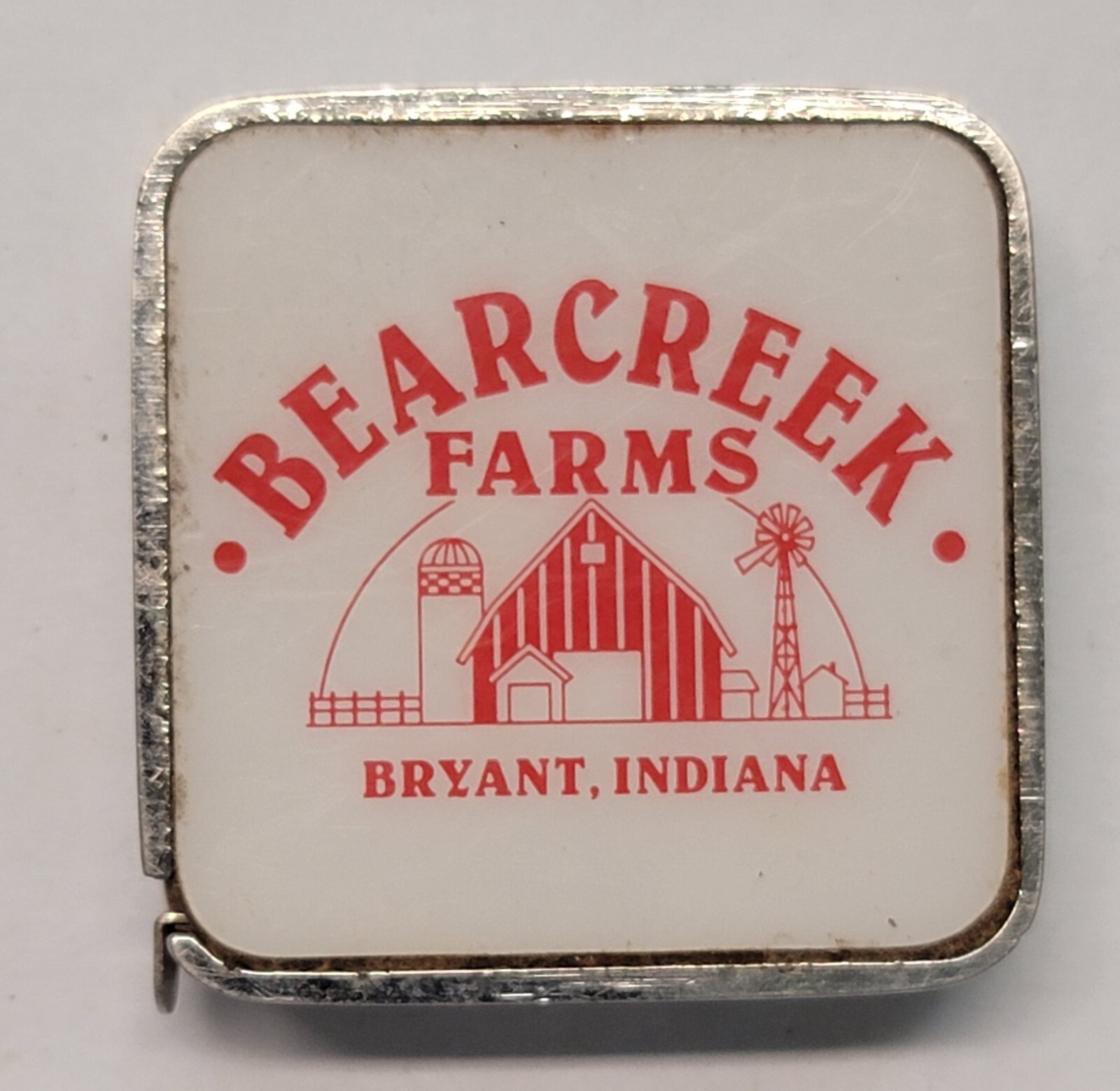 VINTAGE BEARCREEK FARMS BRYANT INDIANA BARLOW TAPE MEASURE