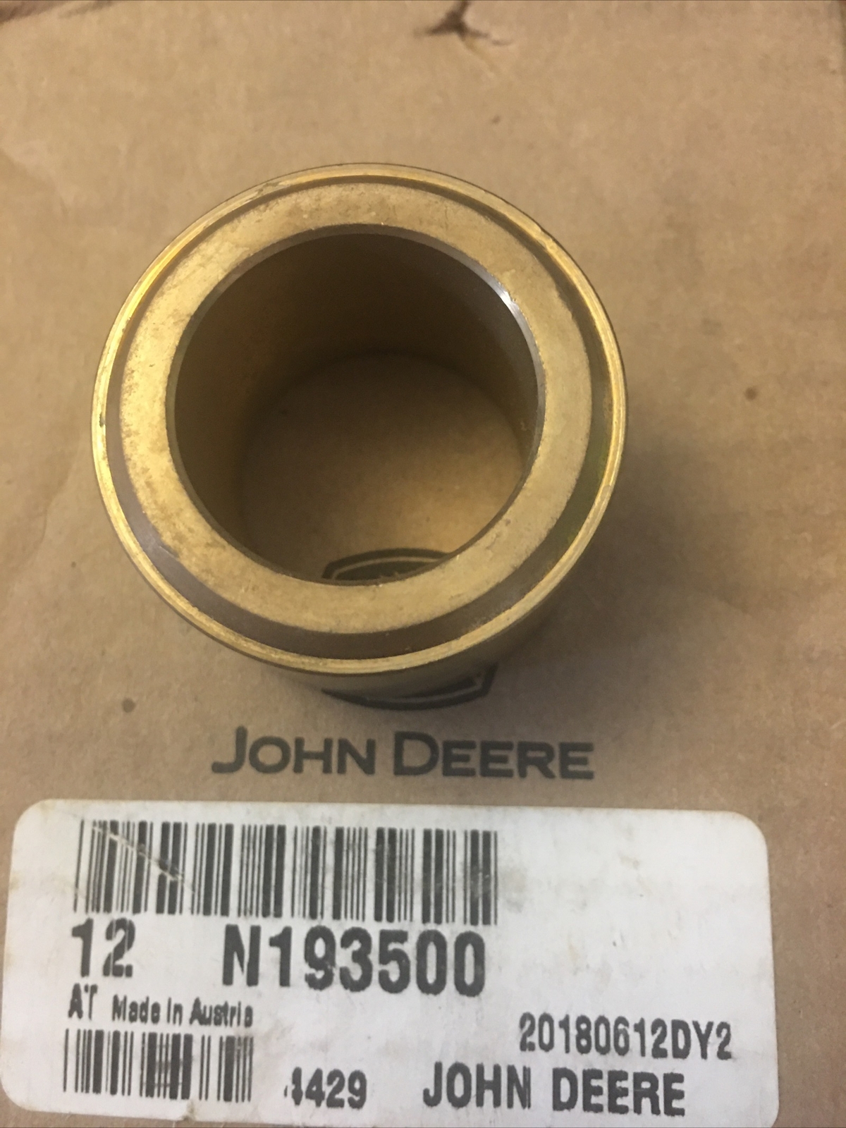 NOS John Deere Part No. N193500 Bushing OEM 12 In Box