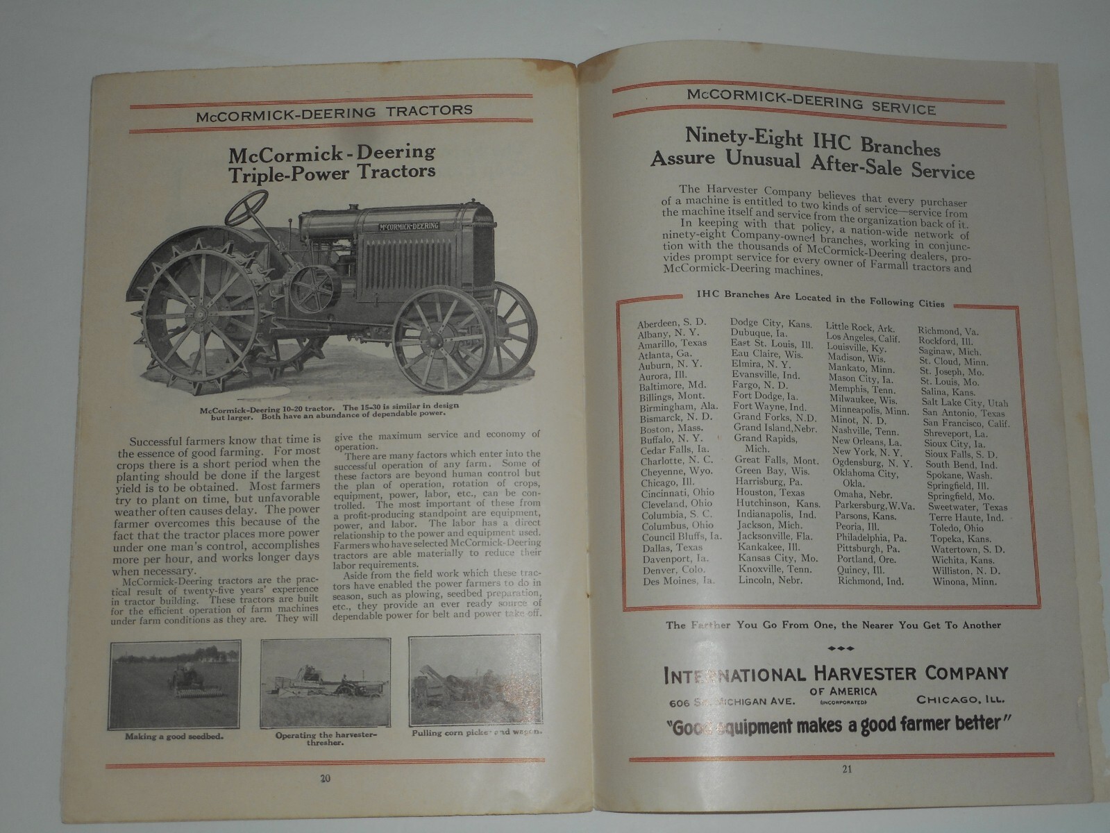 IH MCCORMIC DEERING REAPER CENTENNIAL 1831-1931 Grain Binders Sales Brochure