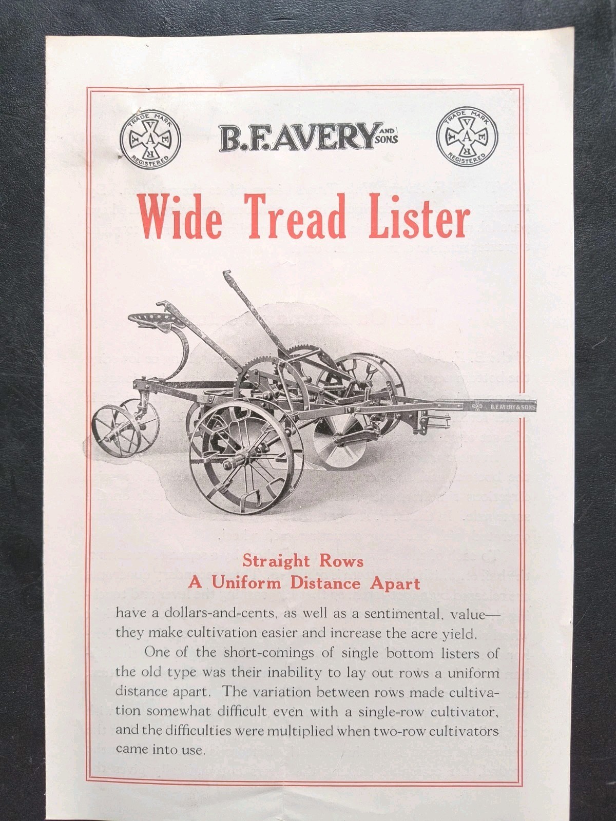 1920s B.F. Avery & Sons Plow And Harvest Co. Dealer Brochure Advertising Catalog