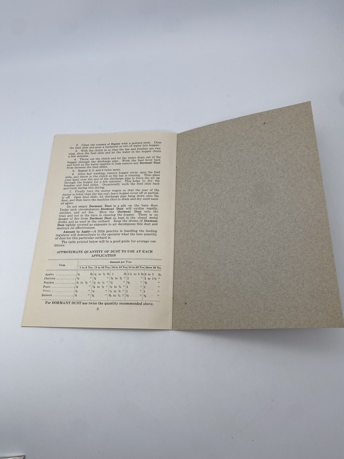Vintage Fruit Dusting In Conn Niagara Sprayer Co Brochure Pamphlet Middleport NY