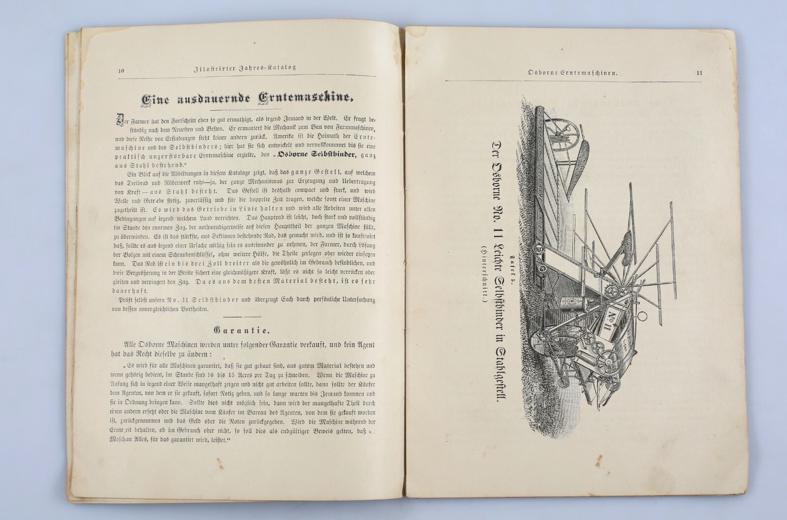 1888 D.M. Osbourne & Co. Harvesting Machinery Catalog In German Auburn NY Horse