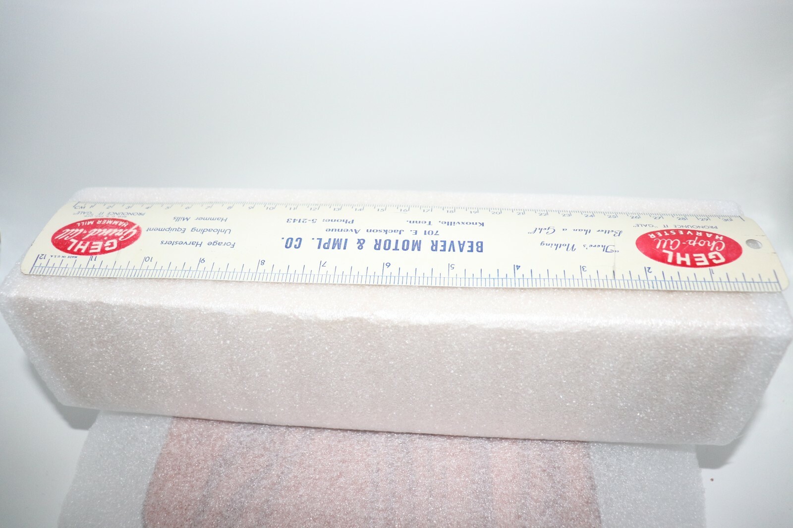 Vintage GEHL Farming Equipment Advertising Beaver Motor & Implement Co. Ruler
