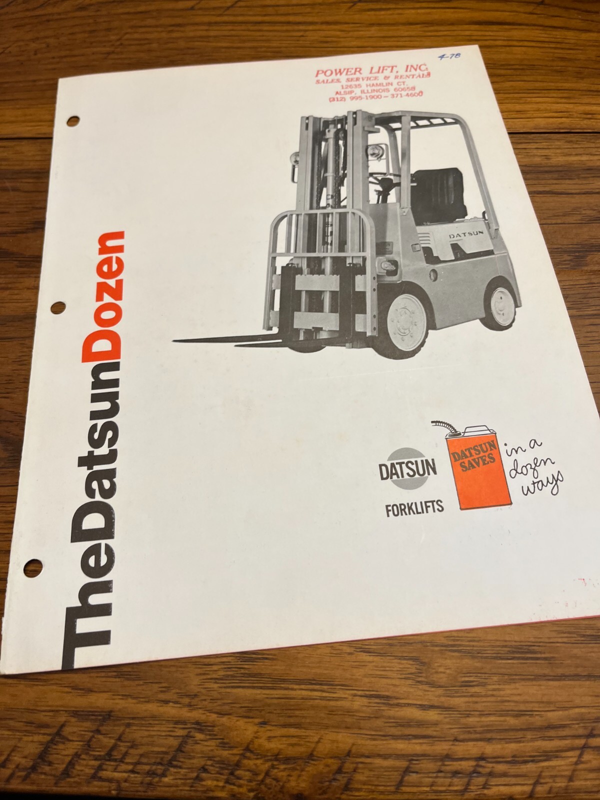 Datsun Forklift Buyers Guide Brochure AMIL22