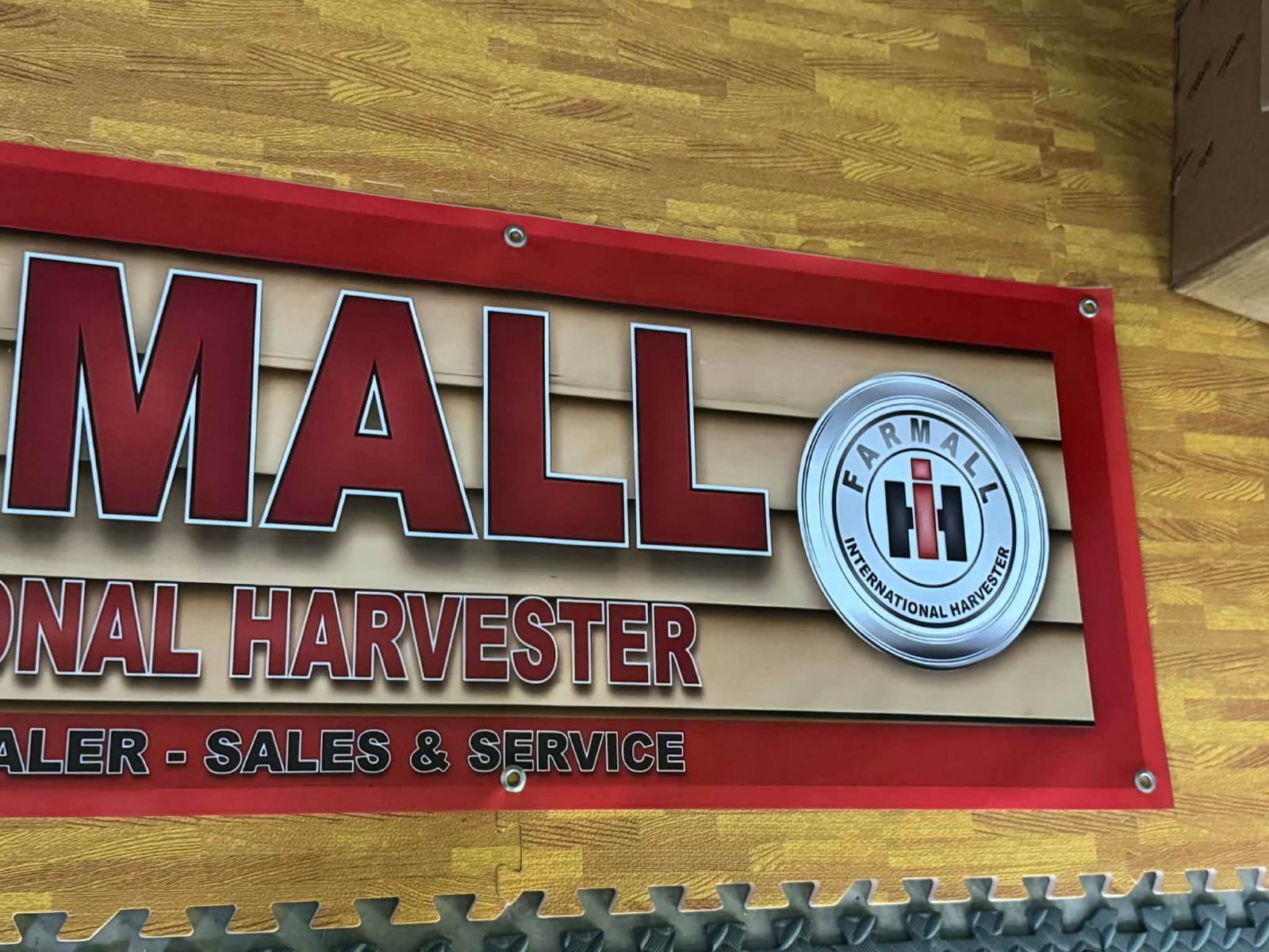 Farmall International Harvester Authorized Dealer Vinyl Banner | IH Tractor Farm