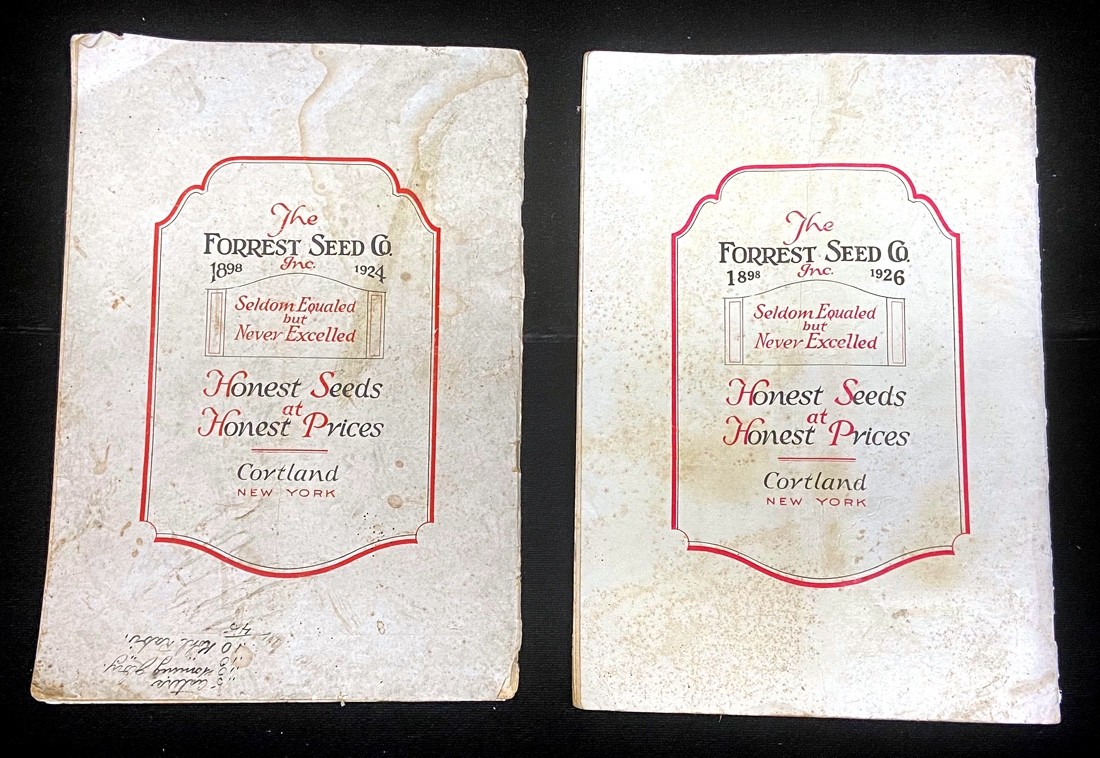 1925 and 1926 FORREST&rsquo;S HONEST SEEDS – FORREST SEED CO CATALOGUES – TWO Each 72p