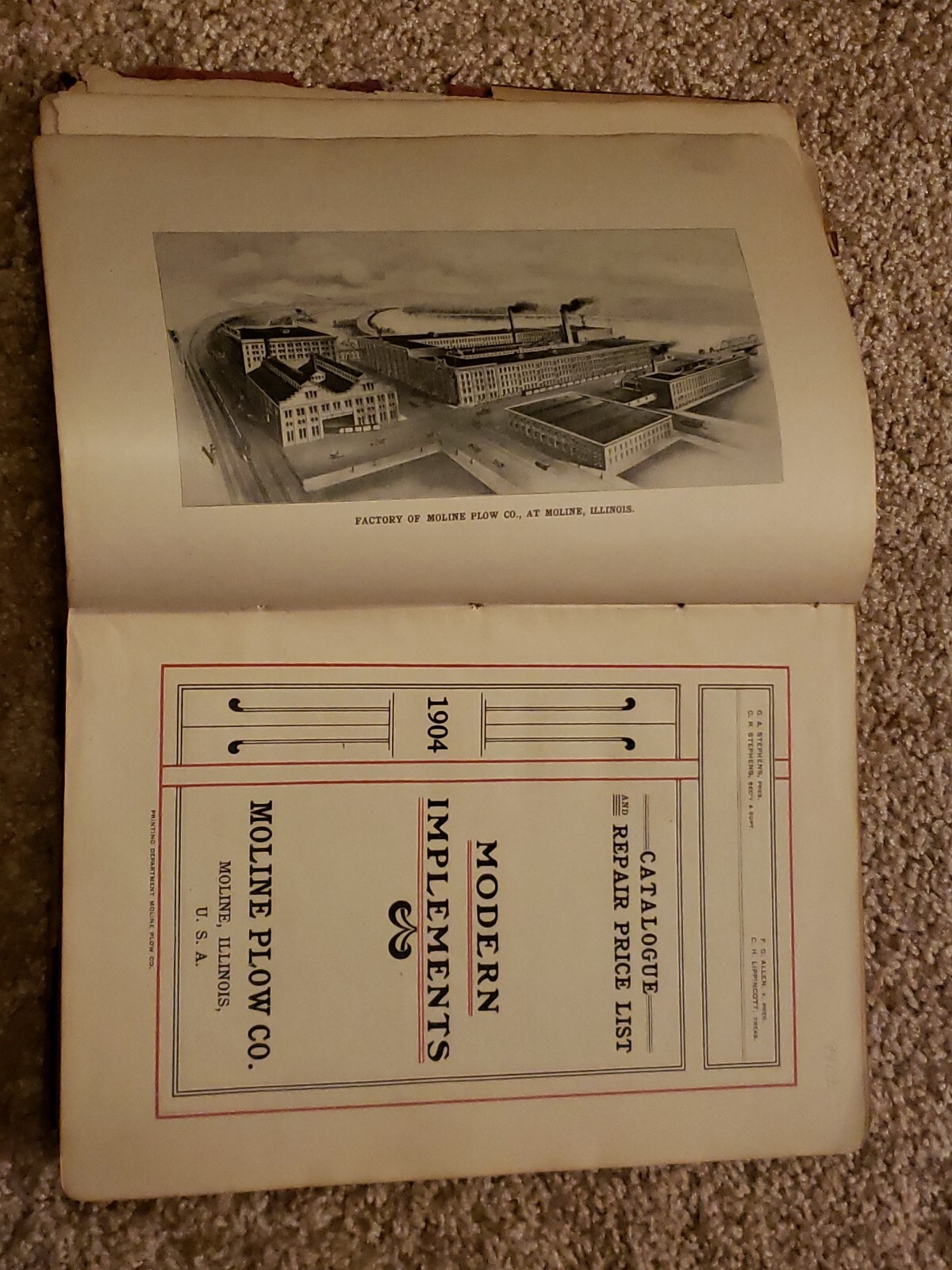 1904 Moline Plow Company Catalog Modern Implements Employee Version