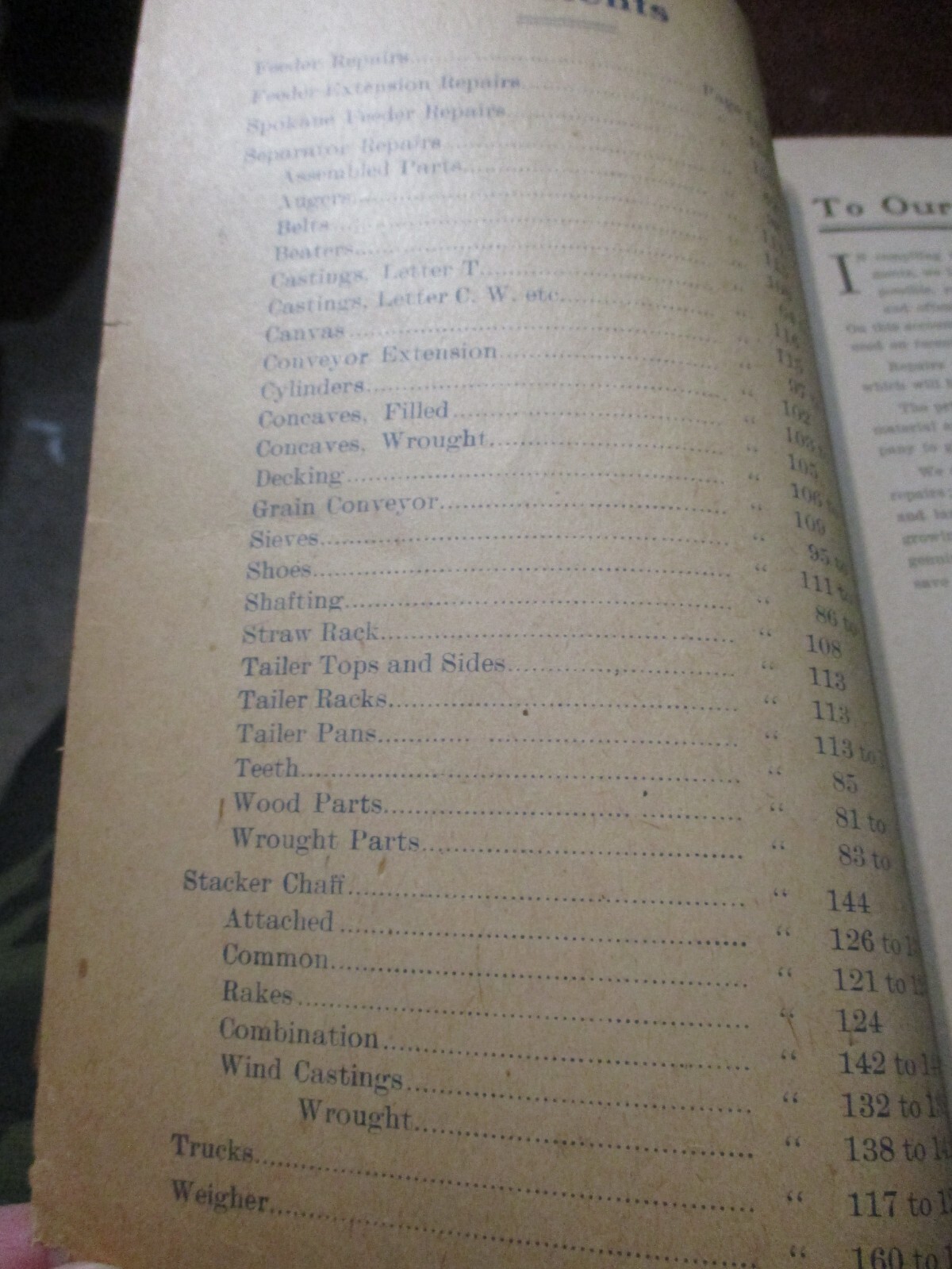 Case Threshing Machines Repair Parts Price List 1908