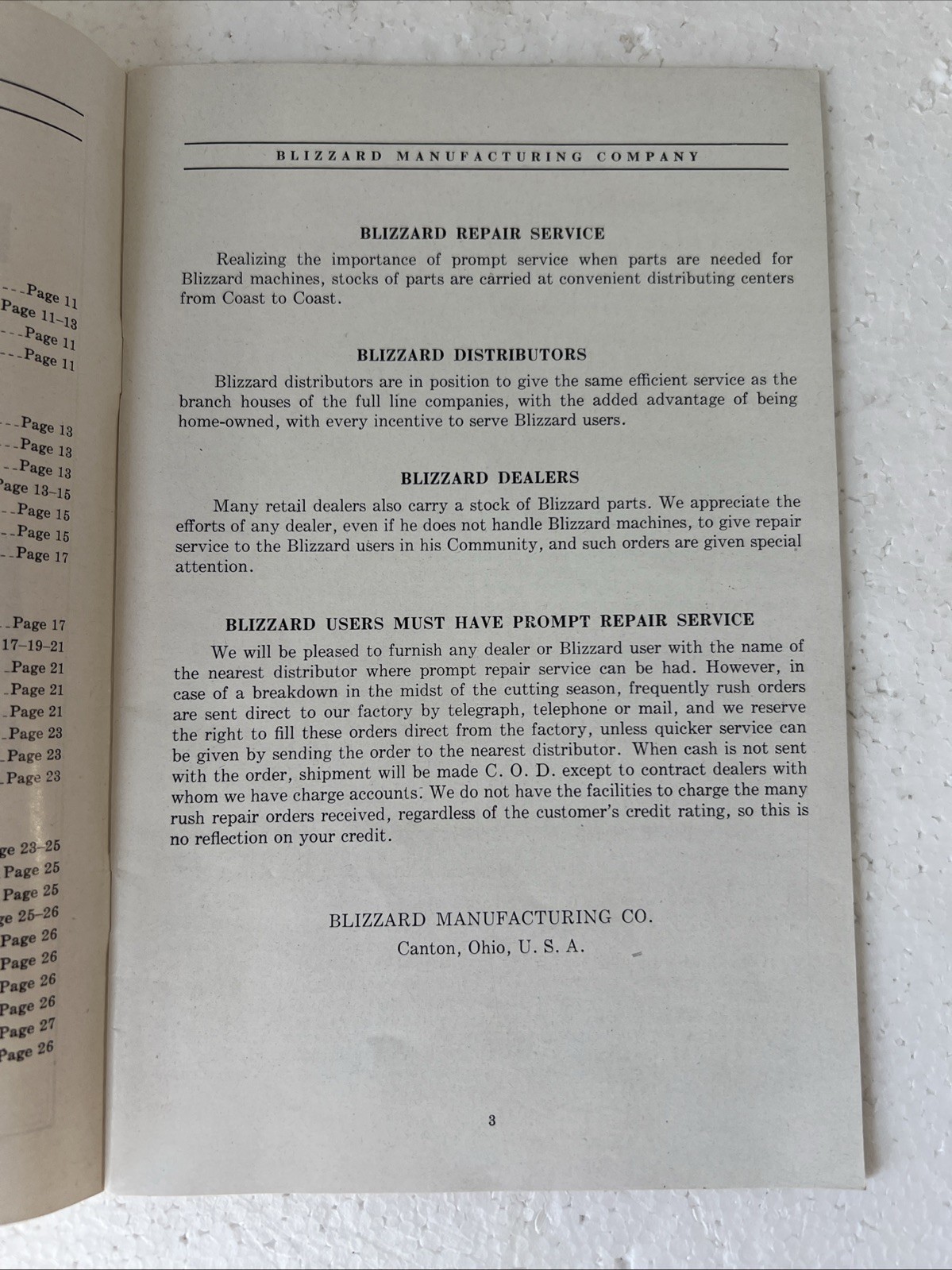 No. 48 Blizzard Manufacturing Hay Choppers Parts Price List & Instruction Book