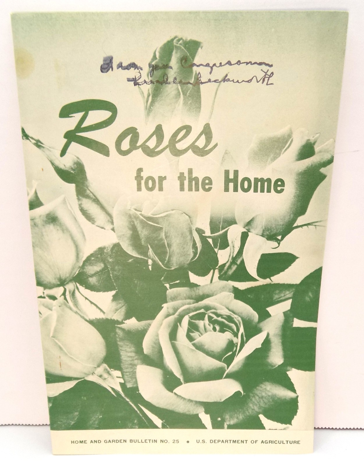 Vntg Roses For the Home US Dept Ag Home & Garden Bulletin No 25 Buckworth 1964