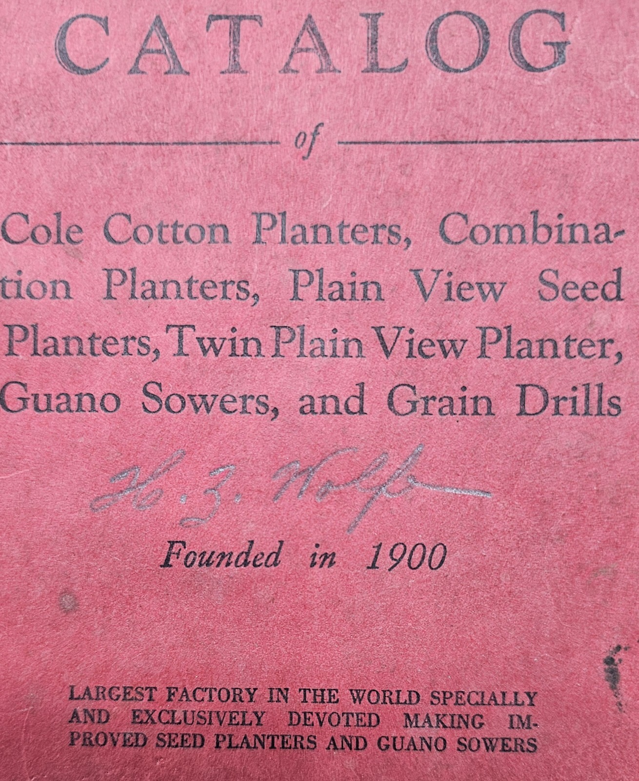 Vintage 1957-1958 Cataog Of Cole Cotton Planters, Etc By Cole Manufacturing Co