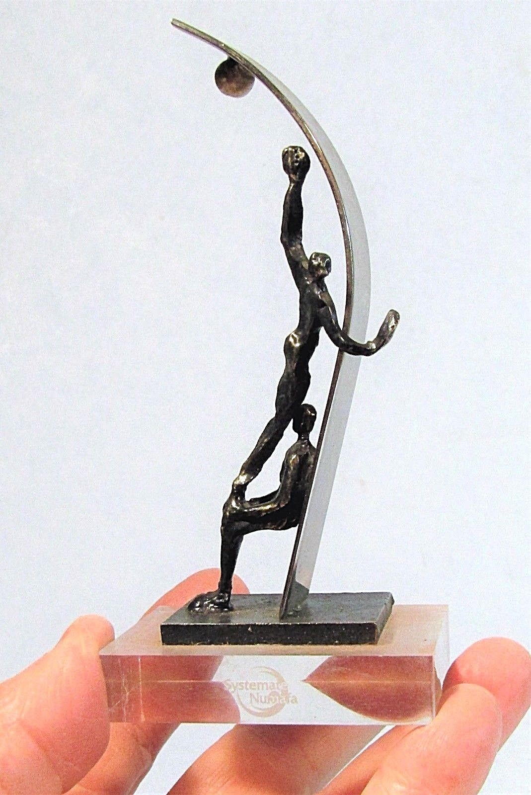 MID-CENTURY MODERN MINIATURE SCULPTURE ADVERTISING SYSTEMATE NUMAFA
