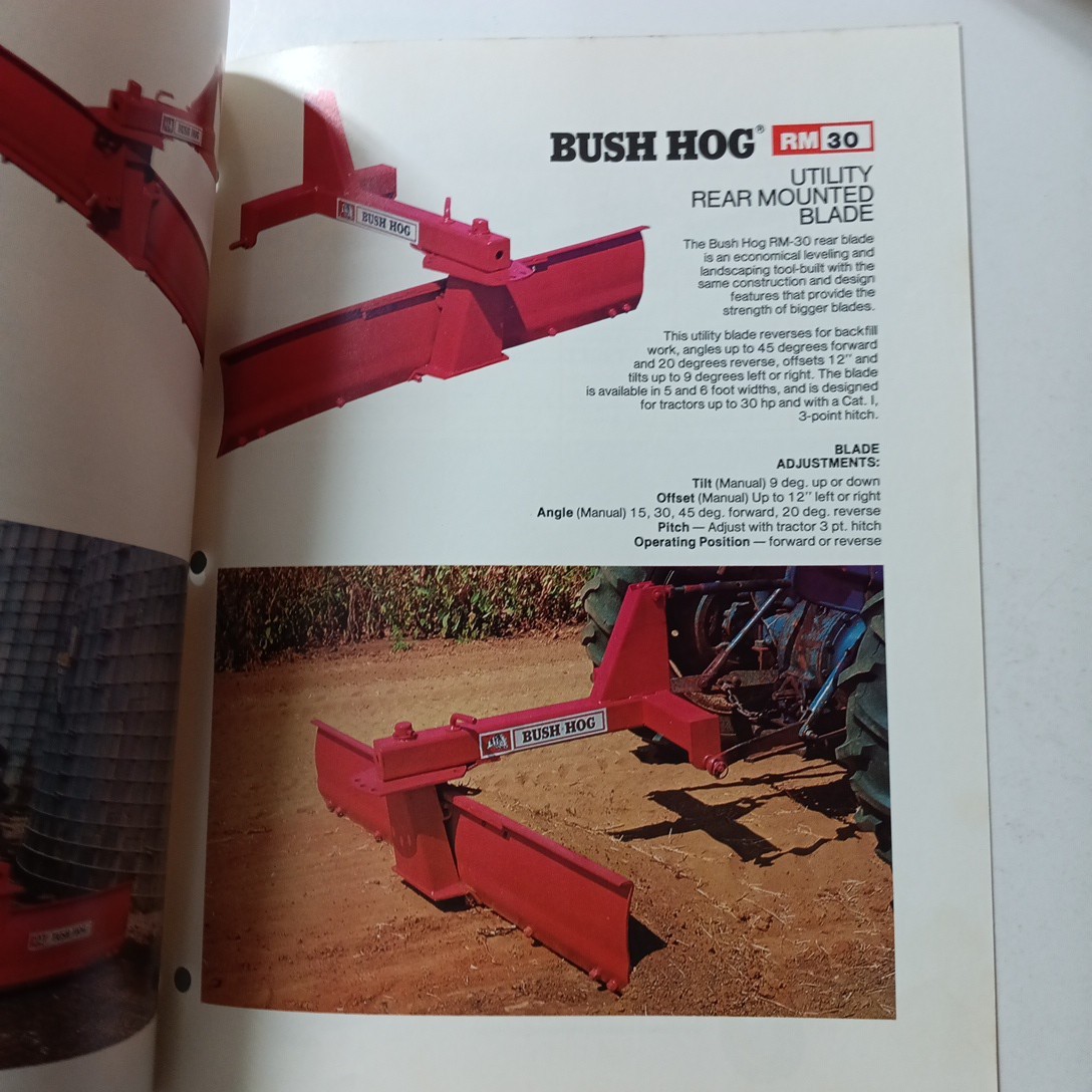 3 Bush Hog Farm Advertising Lot Brochures Blades & Scrapers, Front Loader