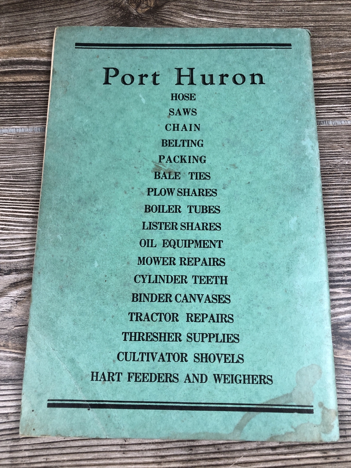 Vintage Port Huron Machinery Company Supplies No. 41 Price List Catalog