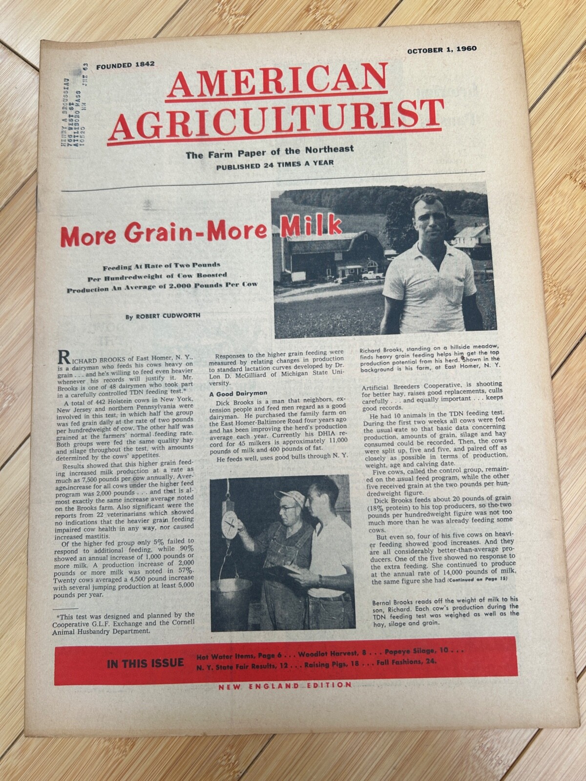 OCT 1 1960 AMERICAN AGRICULTURIST MAGAZINE THE FARM PAPER NEW ENGLAND EDITION