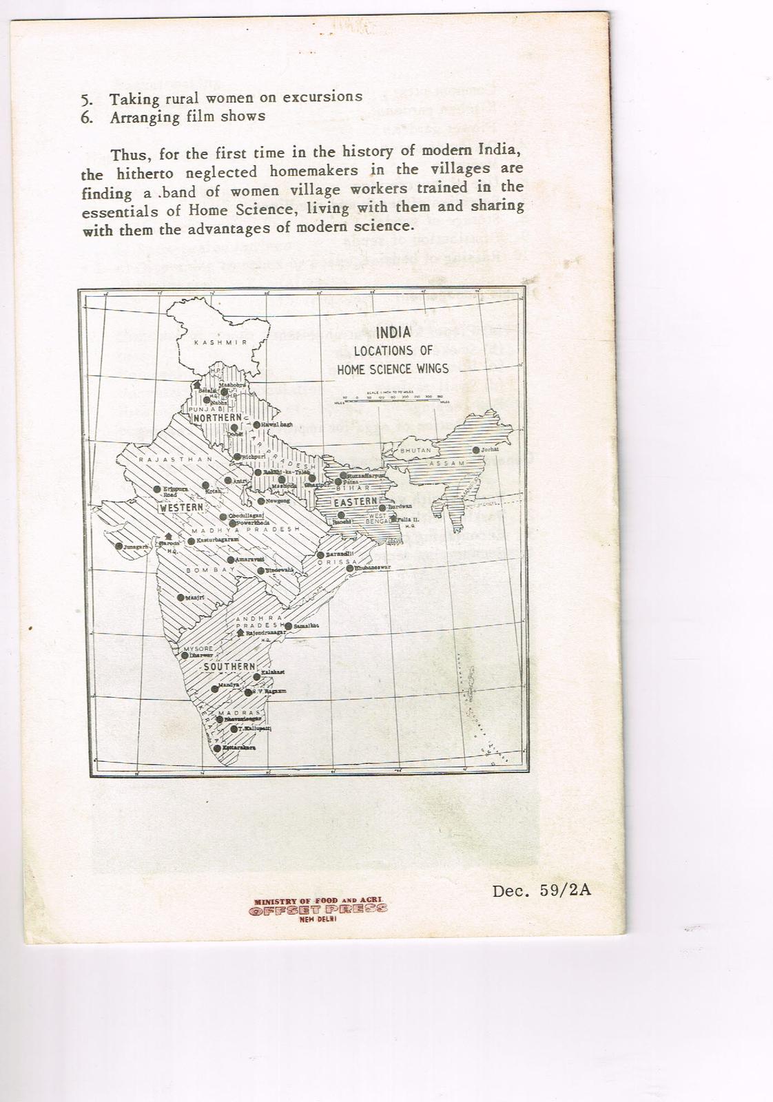 Vintage 1960s Farm Brochure India New Delhi Training Gram Sevika