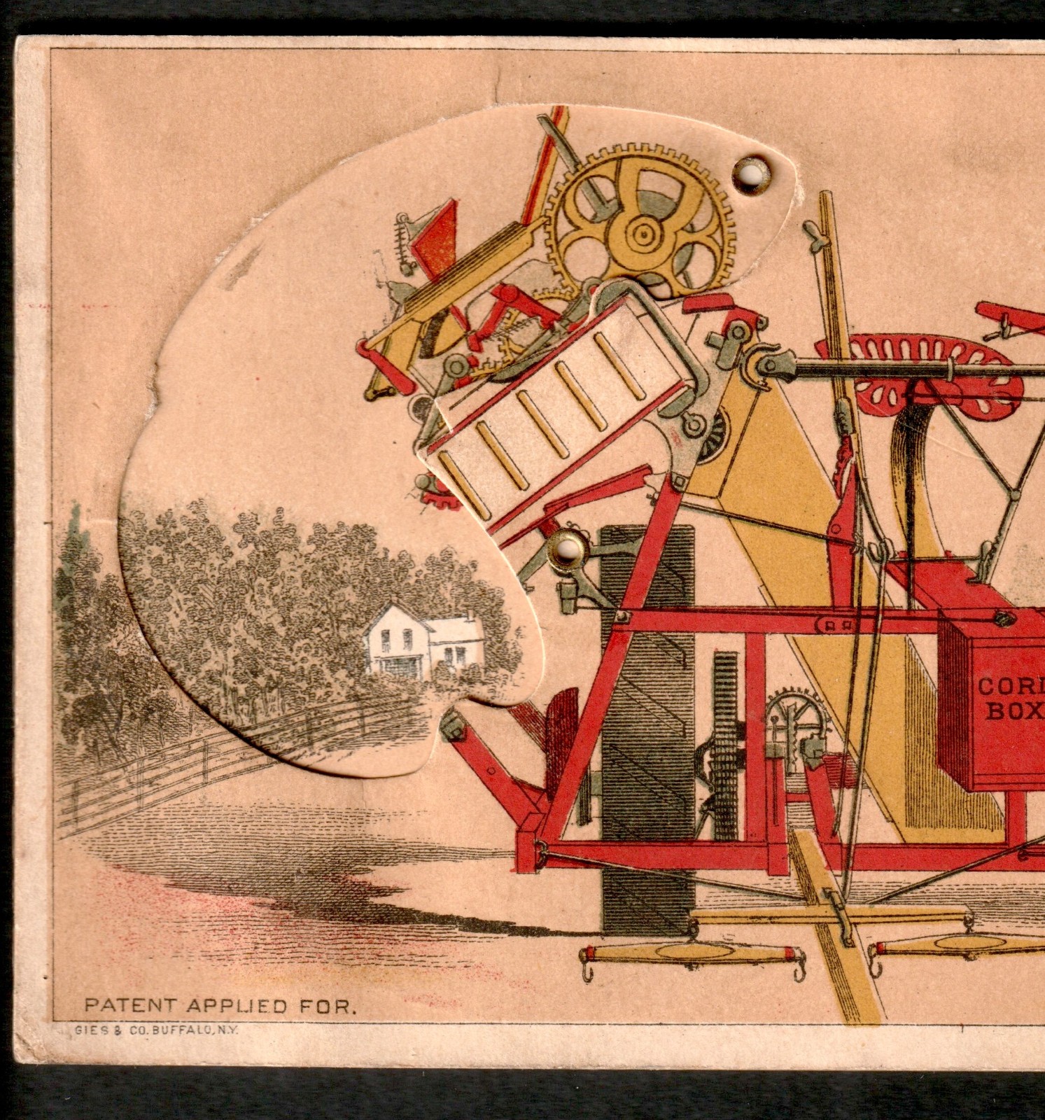 Mechanical Trade Card Buckeye Light Folding Binder Farm Machinery Novelty SR.f.B