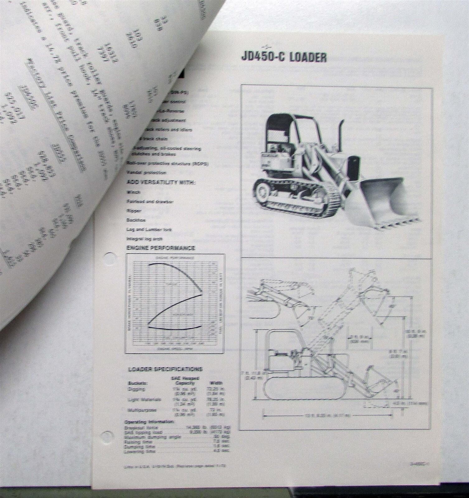 1975 Caterpillar Track Type Loader Construction Competitive Information PRELIM