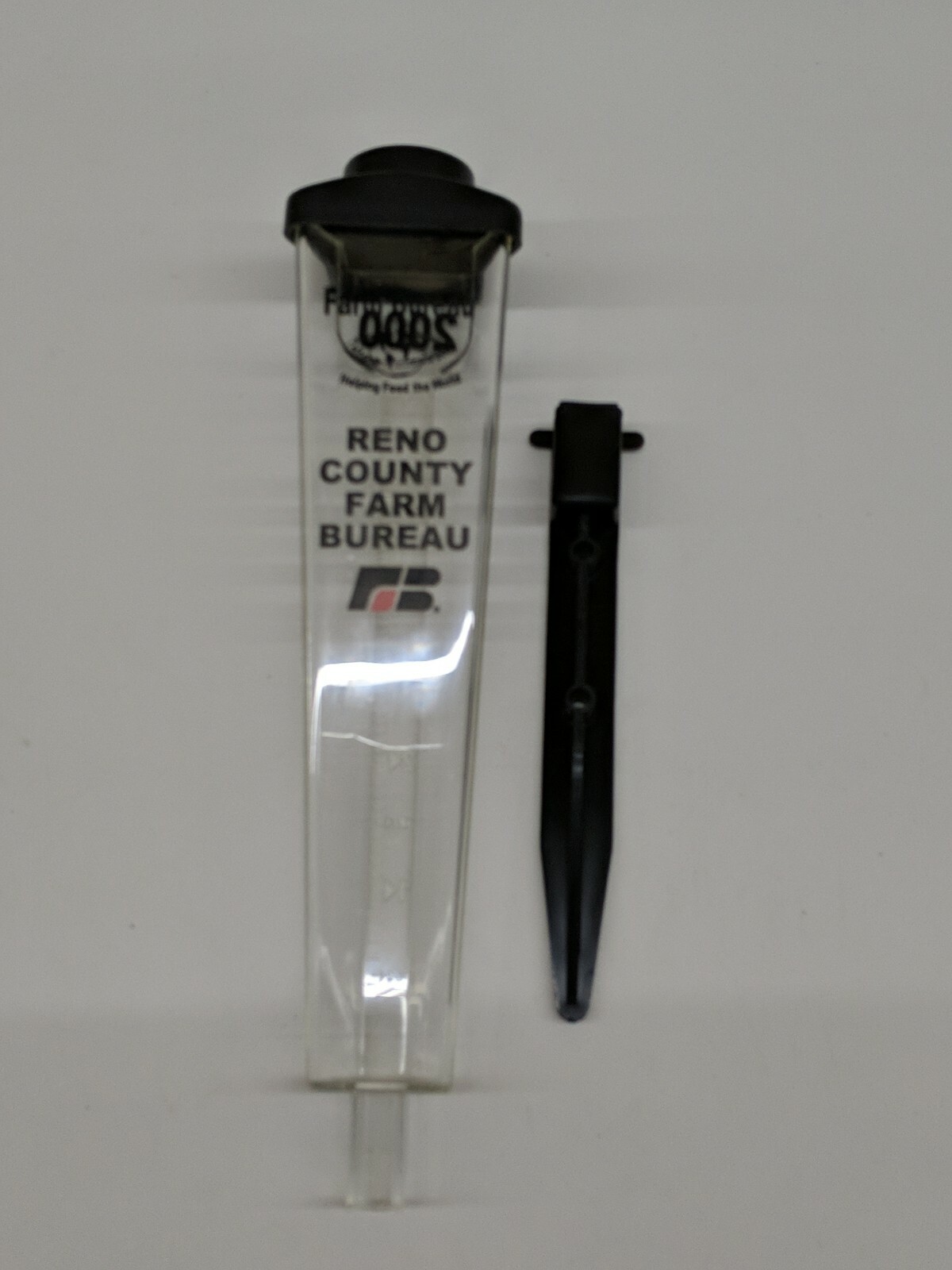 Reno County Farm Bureau Advertising Rain Gauge Kansas Farm AG 2000
