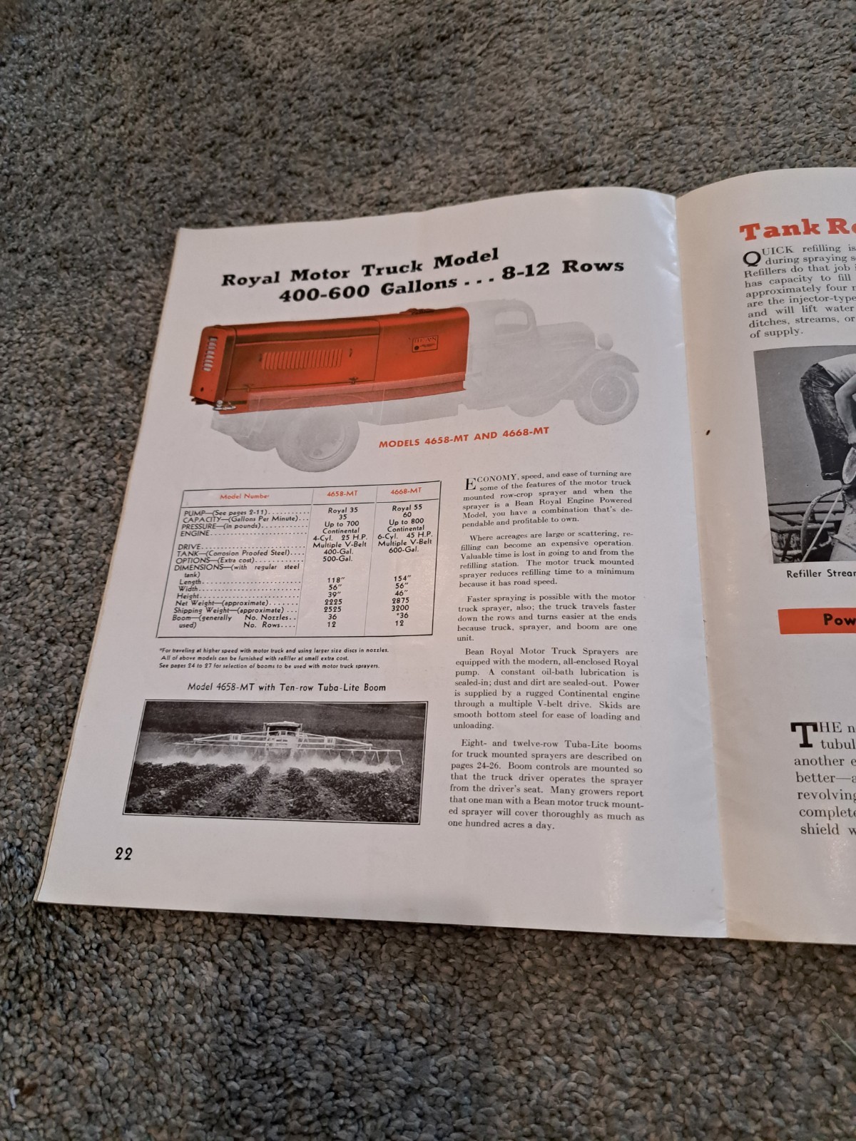 John Bean Mfg. Company Row Crop Sprayers Brochure Catalog 1946