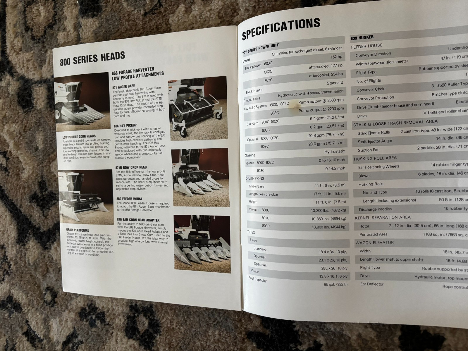 New Idea Uni-System Self Propelled Harvesters For 1985 Brochure DCPA26