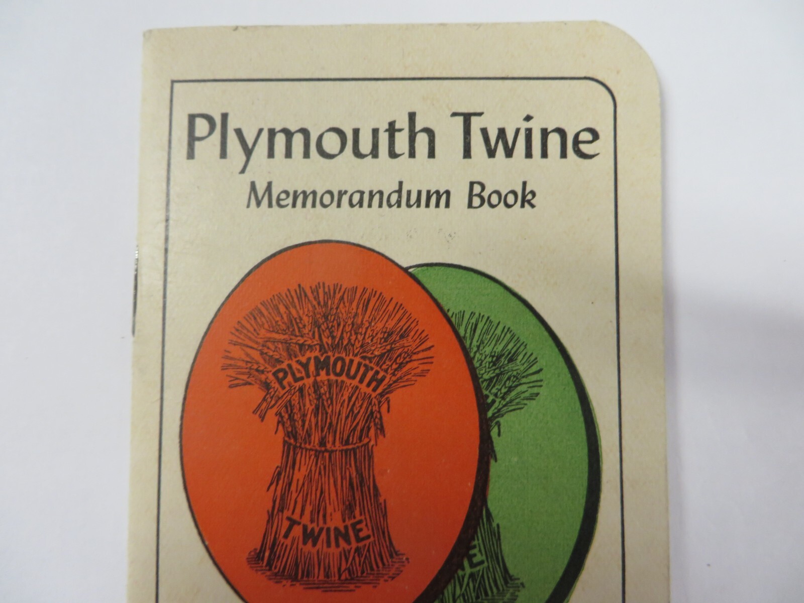 Vtg 1940 PLYMOUTH TWINE Pocket Ledger Calendar Memorandum Booklet Advertising